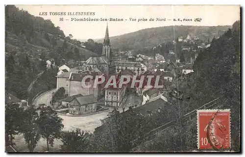 Cartes postales Les Vosges Illustrees Plobieres les Bains Vue prise du Nord