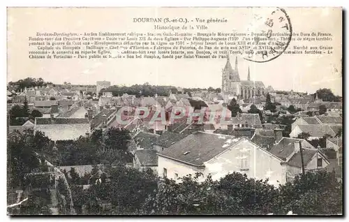 Cartes postales Dourdan Vue generale Historique de la Ville