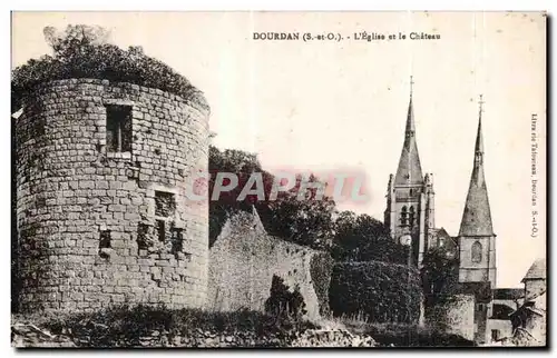 Cartes postales Dourdan L Eglise et le Chateau