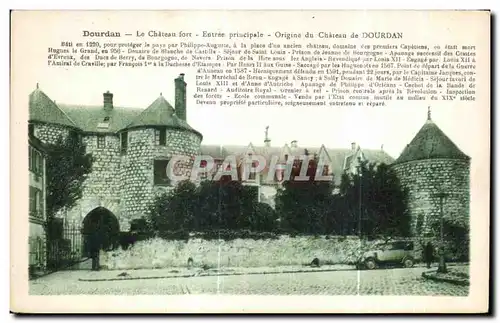 Ansichtskarte AK Dourdan Le Chateau fort Entree principale Origine du Chateau de Dourdan Bati