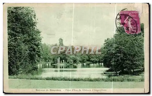 Cartes postales Environs de Douran Piece d Eau du Chateau d Angevilliers