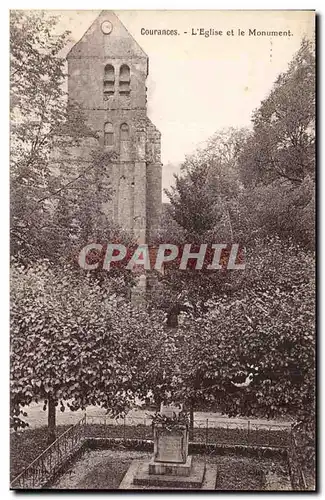 Cartes postales Courances L Eglise et le Monument