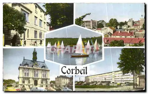 Cartes postales Corbeil Essonnes La poste Regates L hotel de ville Le lycee