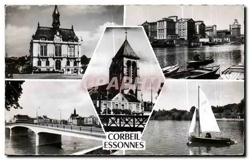 Cartes postales Corbeil Essonnes Mairie Le pont