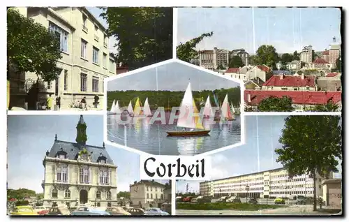 Cartes postales Corbeil La poste Regates L hotel de ville