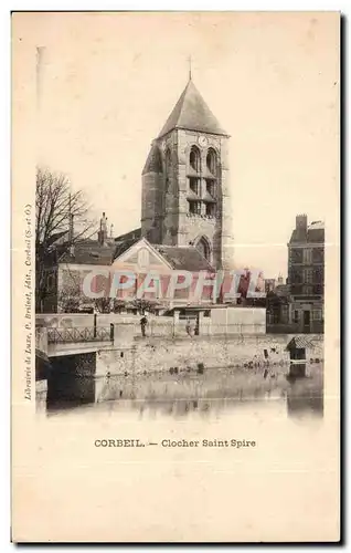 Ansichtskarte AK Corbeil Clocher Saint Spire