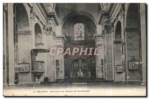 Ansichtskarte AK Belfort Interieur de I Eglise St Christophe