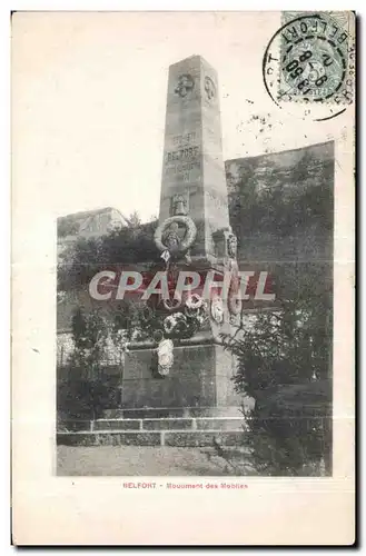 Cartes postales Belfort Monument des Moblies