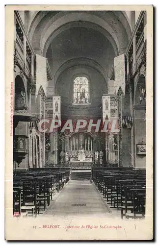 Cartes postales Belfort Interieur de I Eglise St Christophe