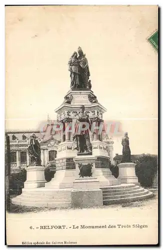 Cartes postales Belfort Le Monument des Trois Sieges