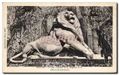 Cartes postales Belfort Le Lion (oeuvre de Bartholdi)