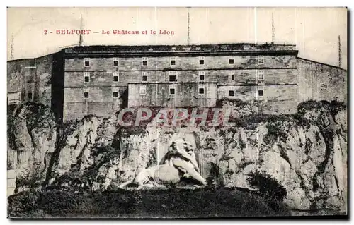 Cartes postales Belfort Le Chateau et le Lion