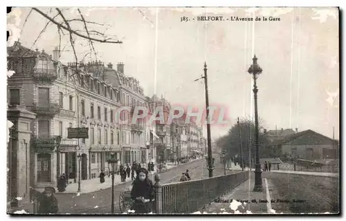 Cartes postales Belfort L Avenue de la Gare Enfants