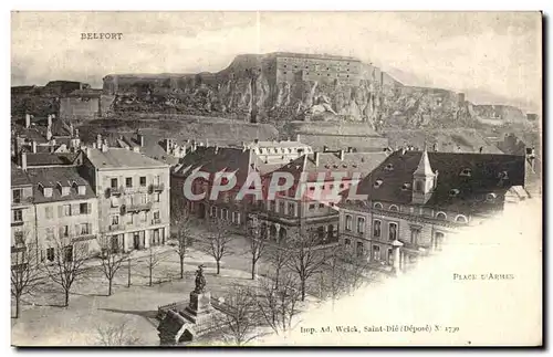 Cartes postales Belfort Place D Armes Lion