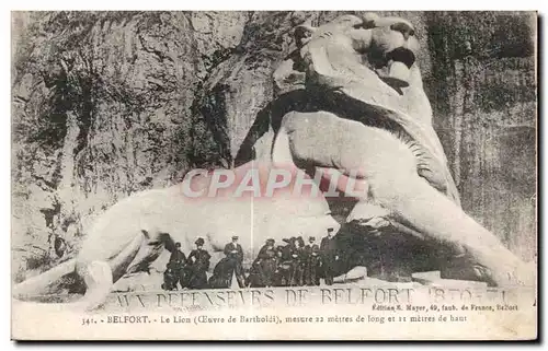 Cartes postales Belfort Le Lion (oeuvre de Bartholdi)
