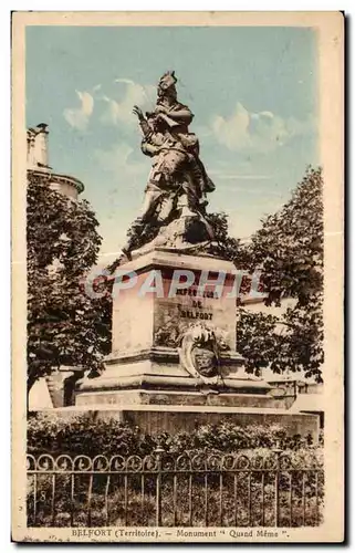 Cartes postales Belfort (Territoire) Monument Quand Meme