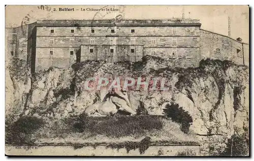 Cartes postales Belfort Le Chateau et le Lion