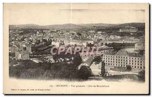 Ansichtskarte AK Belfort Vue generale Cote de Montbeliard