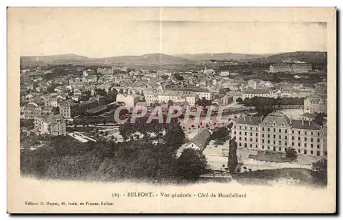 Cartes postales Belfort Vue generale Cote de Montbeliard