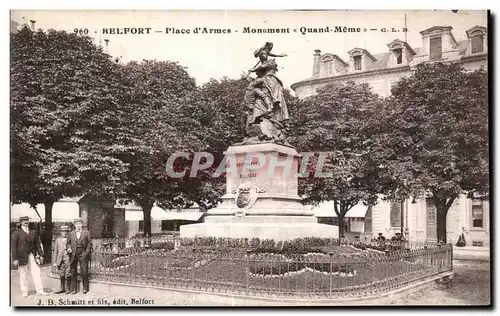 Ansichtskarte AK Belfort Place d Armes Monument Quand Meme