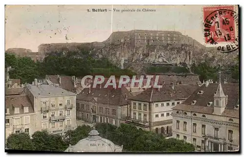Cartes postales Belfort Vue generale du Chateau Lion