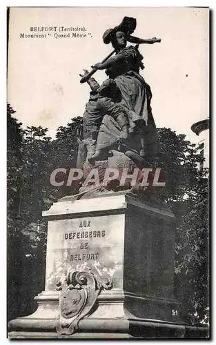 Ansichtskarte AK Belfort (Territoire) Monument Quand Meme