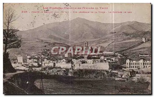 Cartes postales Les Pyrenees Orientales (Vallee du Tech) Prats de Mollo Vue Generale de la Ville Le Clocher de 1