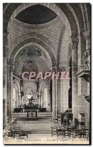 Ansichtskarte AK Gargilesse Interieur de L Eglise