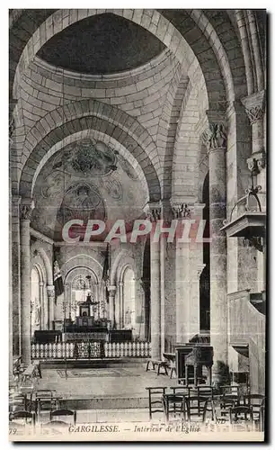 Ansichtskarte AK Gargilesse Interieur de L Eglise