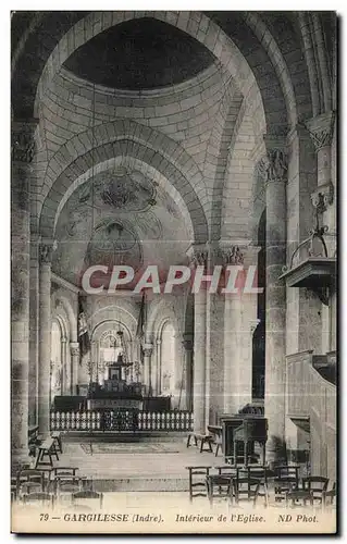 Ansichtskarte AK Gargilesse Interieur de L Eglise