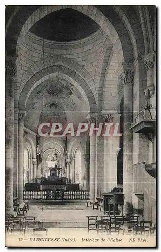Cartes postales Gargilesse Interieur de L Eglise