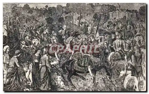 Cartes postales Gargilesse Au retour des Croisades le Seigneur rapporte Notre Dame a la hamp son etandard Radan