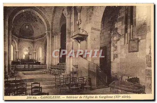 Ansichtskarte AK Gargilesse Interieur de L Eglise de Gargilesse