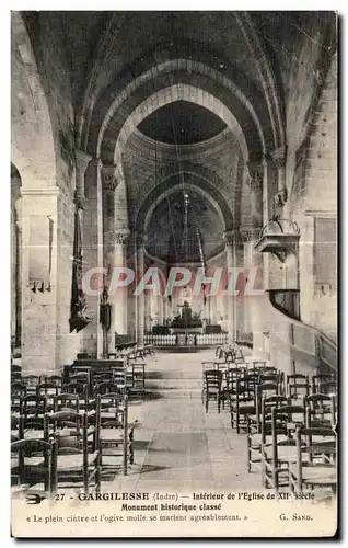 Cartes postales Gargilesse Interieur de L Eglise du Monument Historique Classe