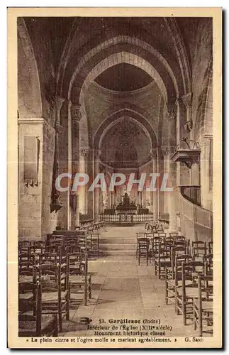 Ansichtskarte AK Gargilesse Interieur de L Eglise Moumuent Historique Classe