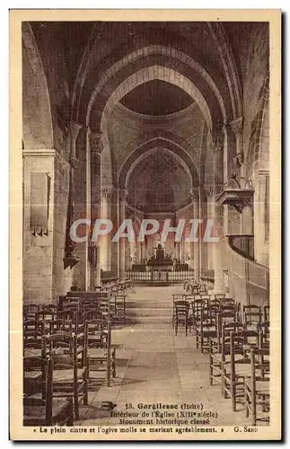 Cartes postales Gargilesse Interieur de L Eglise Moumuent Historique Classe
