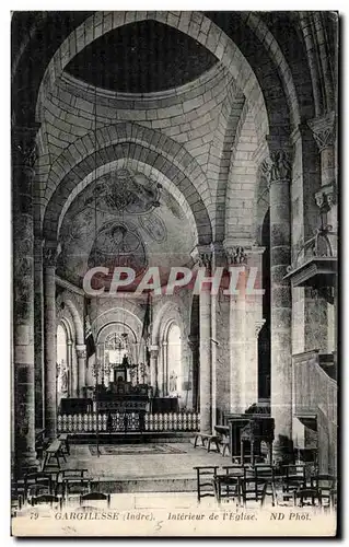 Ansichtskarte AK Gargilesse Interieur de L Eglise