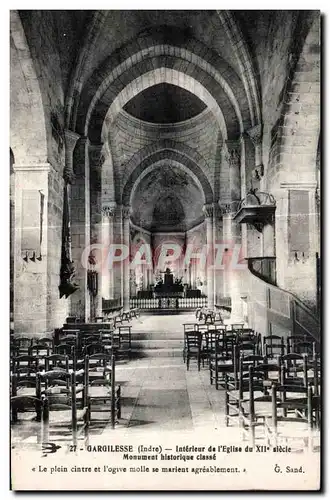 Ansichtskarte AK Gargilesse Interieur de L Eglise du Monument Historique Classe