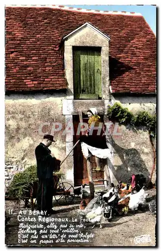 Cartes postales moderne Au Berry Contes Regionaux Le Facade Folklore Costume Indre Facteur Postier