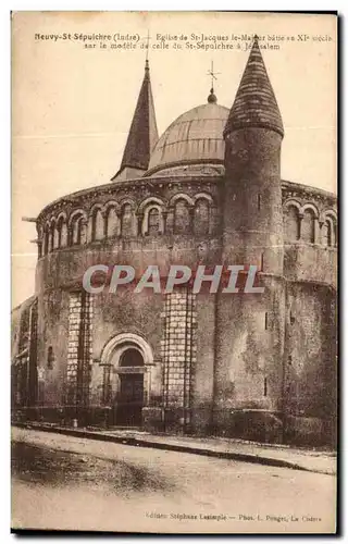 Ansichtskarte AK Neuvy Saint Sepulchre Eglise de St Jacques le Majeur batie au 11eme