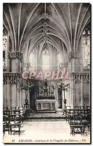 Cartes postales Anboise Interieur de la Chapelle du Chateau