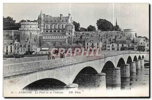 Cartes postales Amboise LE Pont et le Chateau