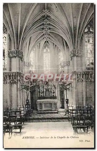 Cartes postales Amboise Interieur de la Chapelle du Chateau