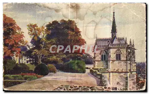 Cartes postales La Douce France Chateaux De La Loire Chateau d Amboise La Chapelle Saint Hubert et le Parc