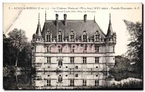 Cartes postales Azay le Rideau Le Chateau National Facade Orientale National Castle