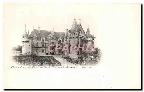 Cartes postales Chateau d Azay le Rideau Facade Pricipale