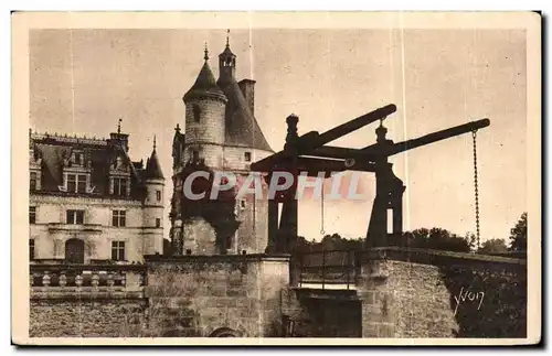 Ansichtskarte AK Chenonceaux Le Chateau Le Pont Levis et la toru Des Marques