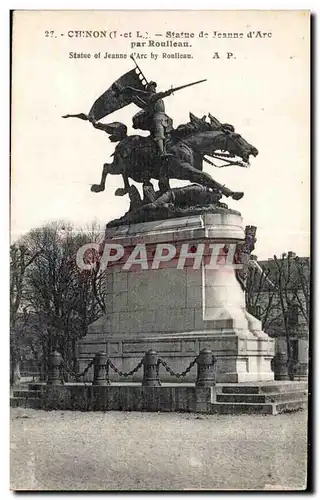 Ansichtskarte AK Chinon Statue de Jeanne d Arc Par Roulleau