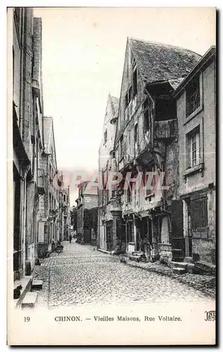 Ansichtskarte AK Chinon Vieilles Maisons Rue Voltaire