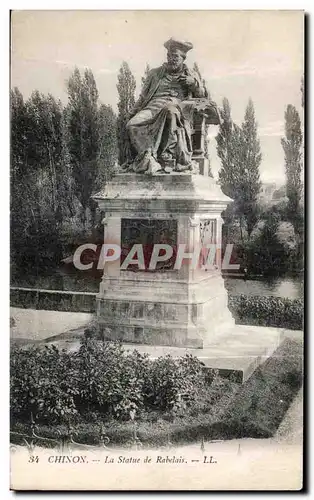 Cartes postales Chinon La Statue de Rabelais